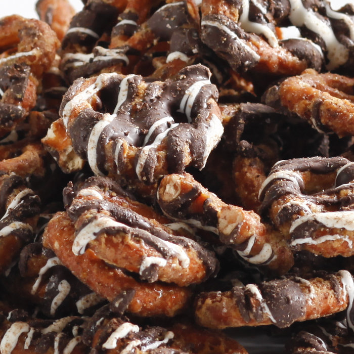 Chocolate Caramel Espresso Pretzels