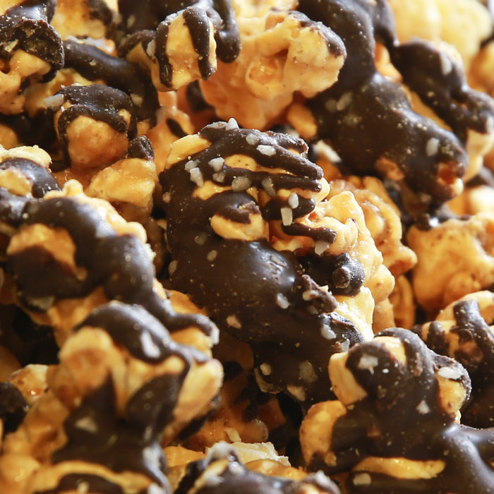 Salted Dark Chocolate Caramel Corn